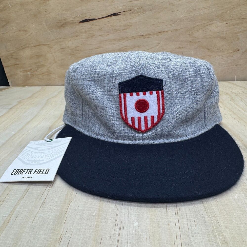 NEW Ebbets Field Flannels US Tour Of Japan 1922 Ballcap Wool Adjustable Gray